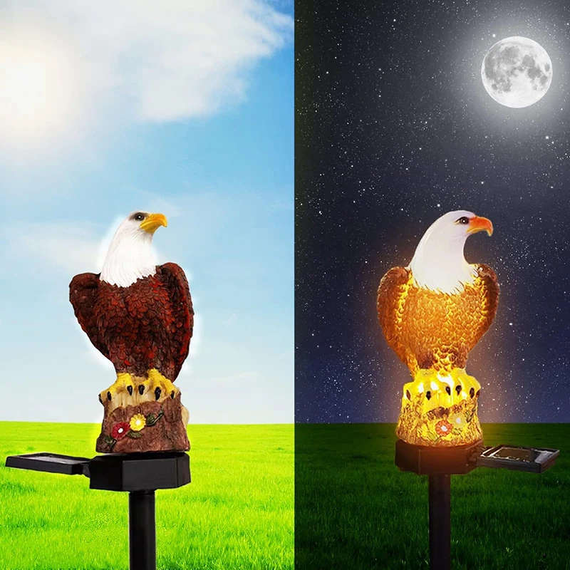 

Solar Resin Eagle Lawn Lamp, Outdoor LED Ground Lamp, Patio Decorative Lamp, Garden Lawn Decorative Lamps