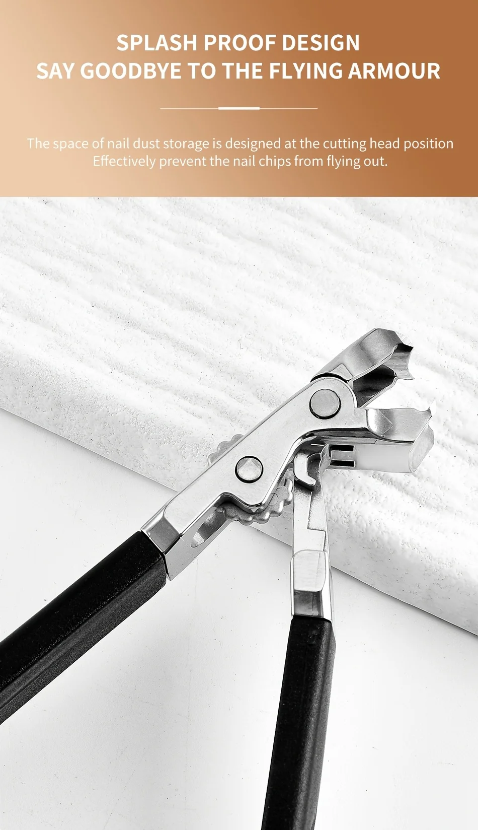 1 Stück Neue Gebogene Nagelzange mit Großer Öffnung - Ergonomischer Zehennagelknipser für Dicke Nägel, Premium-Stahl-Nagelschneider – Detail 8