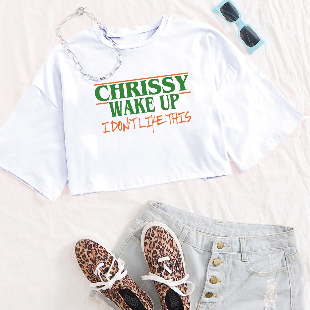 كريسي ويك اب أنا لا أحب هذا القمصان المحاصيل القمم س الرقبة قصيرة الأكمام Hellcheer تأثيري المحاصيل القمم #3