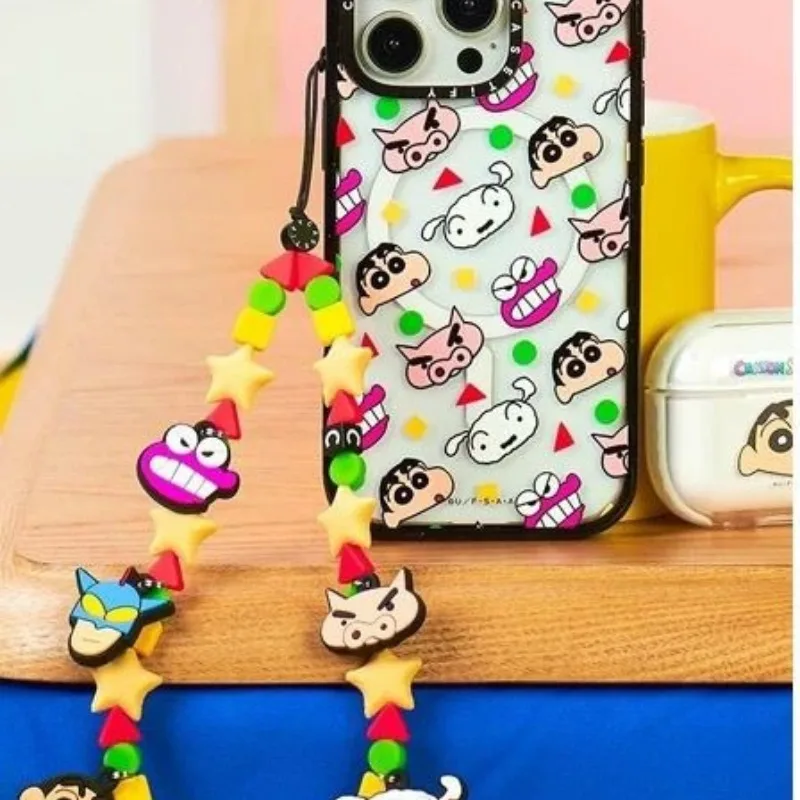 New Crayon Shin-chan Nohara Shinnosuke Creative Animation Peripheral Cartoon Mobile Phone Hanging Chain Cute All-match Lanyard view 5