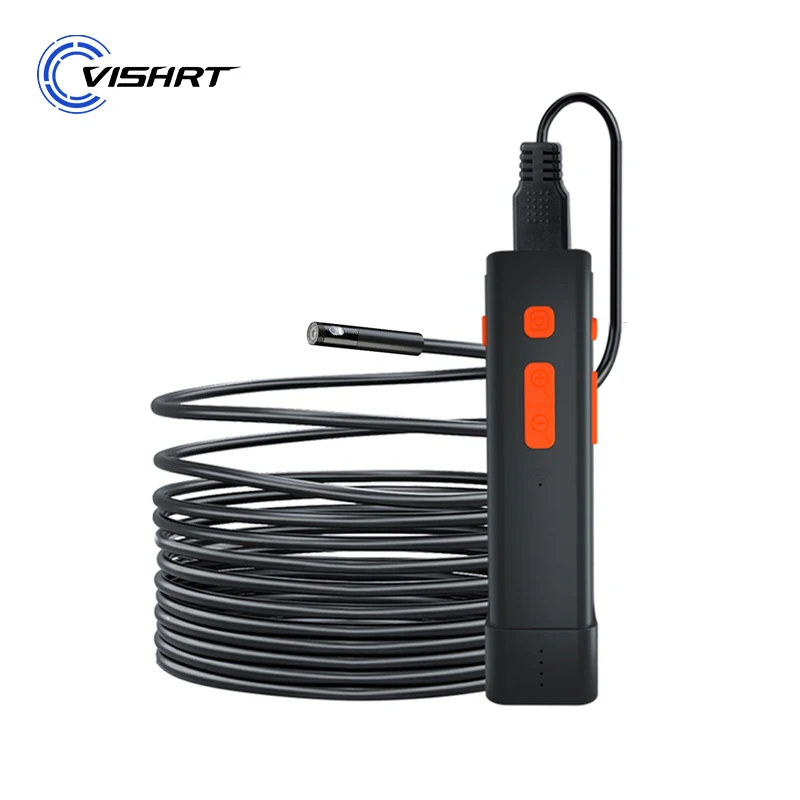 WiFi Industrial Endoscope Camera for iPhone Android System HD1080P Waterproof Rigid Cable Pipe Inspection Car Borescope Camera