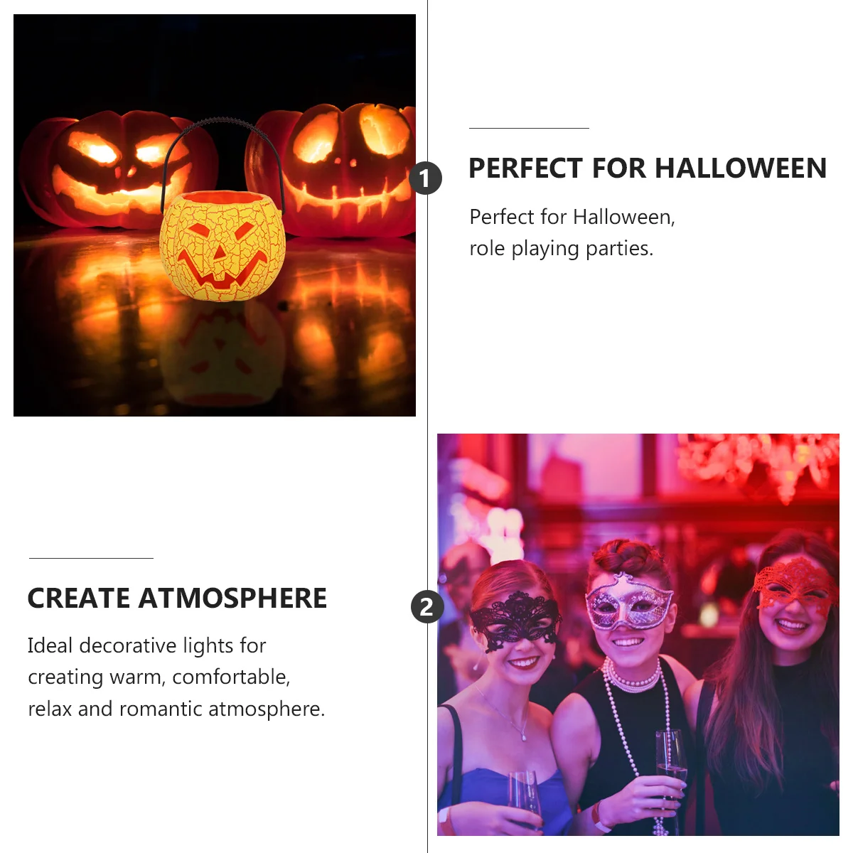 

LED Voice-controlled Pumpkin Bucket Decoration Pumkin Lights Lantern Halloween
