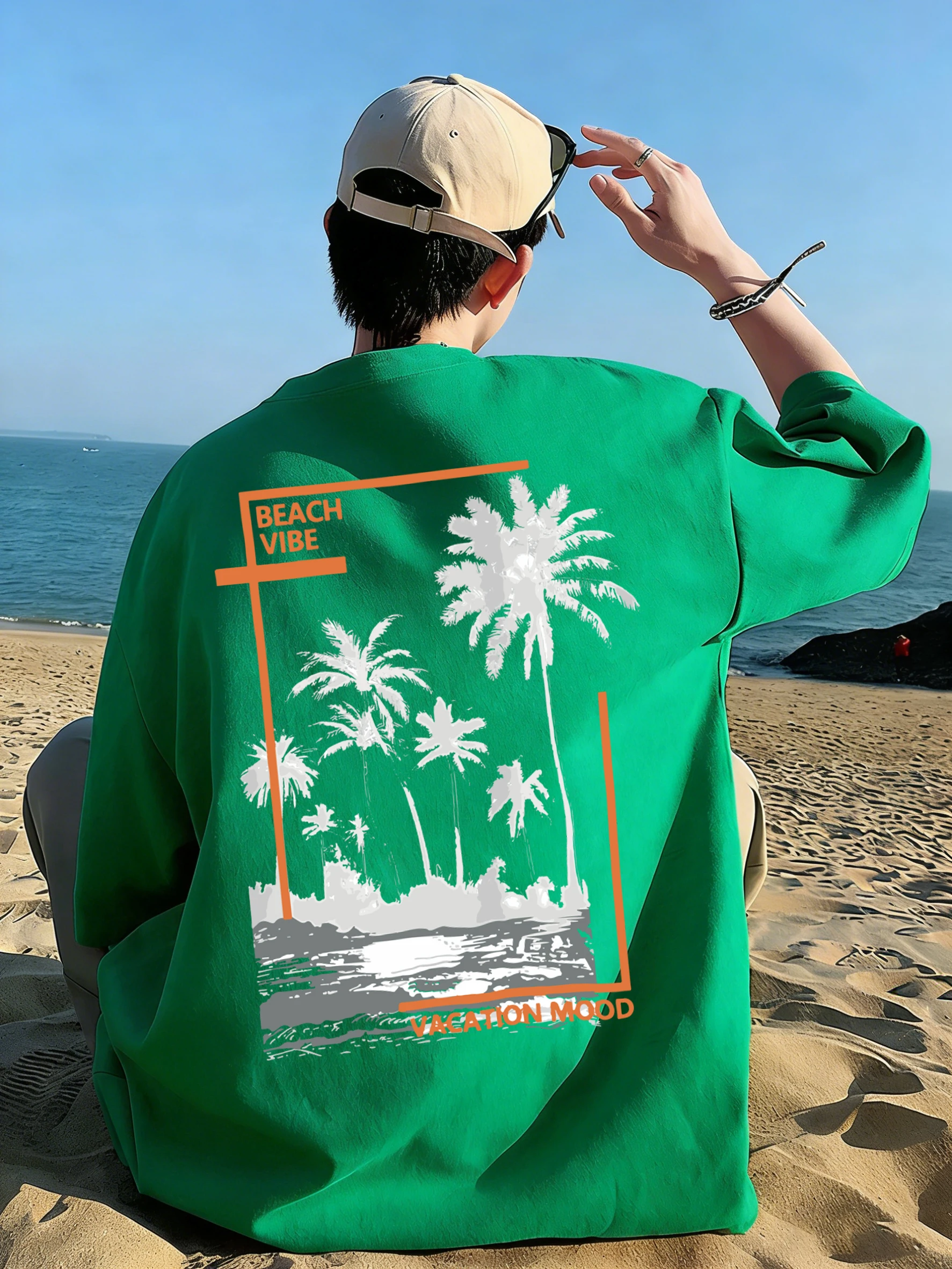 Summer Vibes Clothing Men - Beach Vacation Vibe Design T Shirt