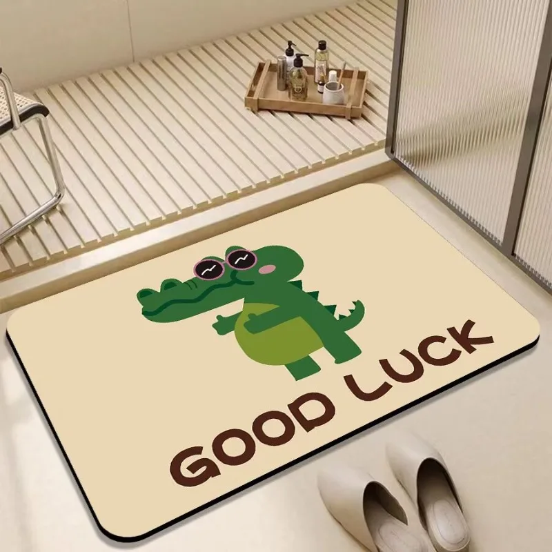 دياتوم الطين الكلمة حصيرة الحمام الحمام باب دخول الحمام امتصاص الماء التجفيف السريع عدم الانزلاق القدم حصيرة باب الدخول السجاد