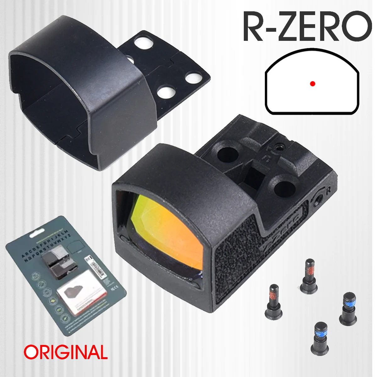 

Тактический коллиматорный прицел R-ZERO 3MOA с красной точкой, оптика для охоты, с функцией Shake-Awake, оригинальный компактный прицел для Glo*k Sight