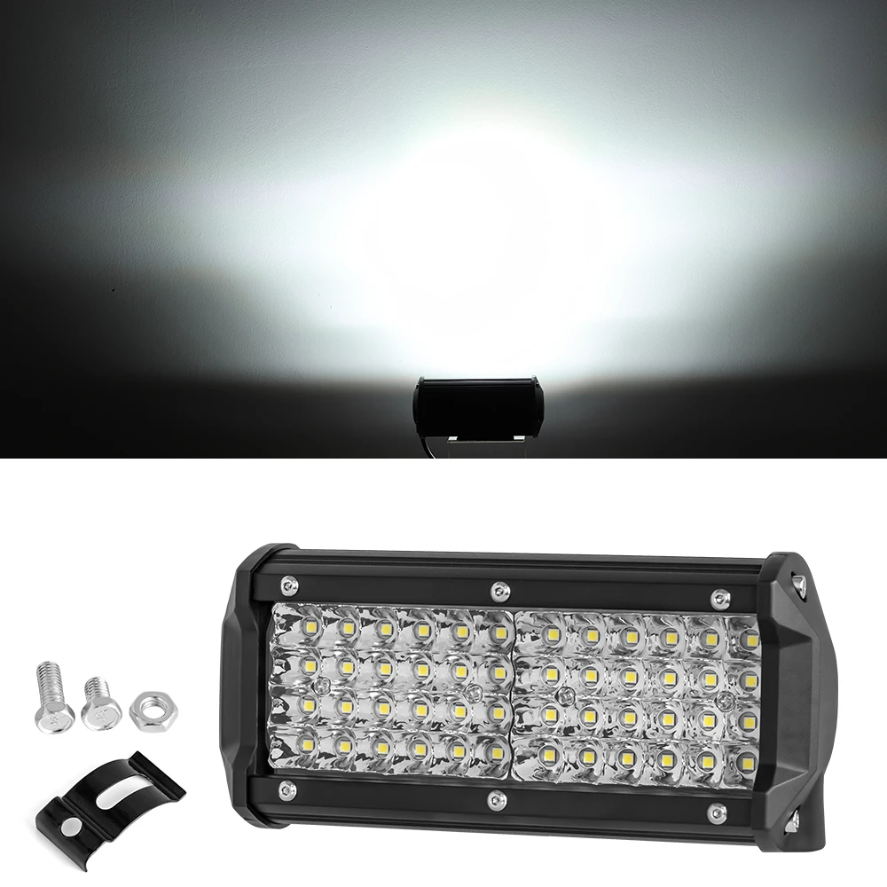 Modificação 7 polegada 144w led luz de nevoeiro para carro suv caminhão 4x4 atv holofote feixe de inundação barra luz trabalho fora da estrada