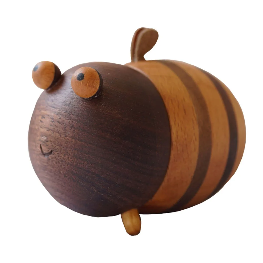

Unique Design Bee Decor Toothpicks Holder Dispenser Wooden Gifts for Home Desk Decor Premium Material Fully Functional