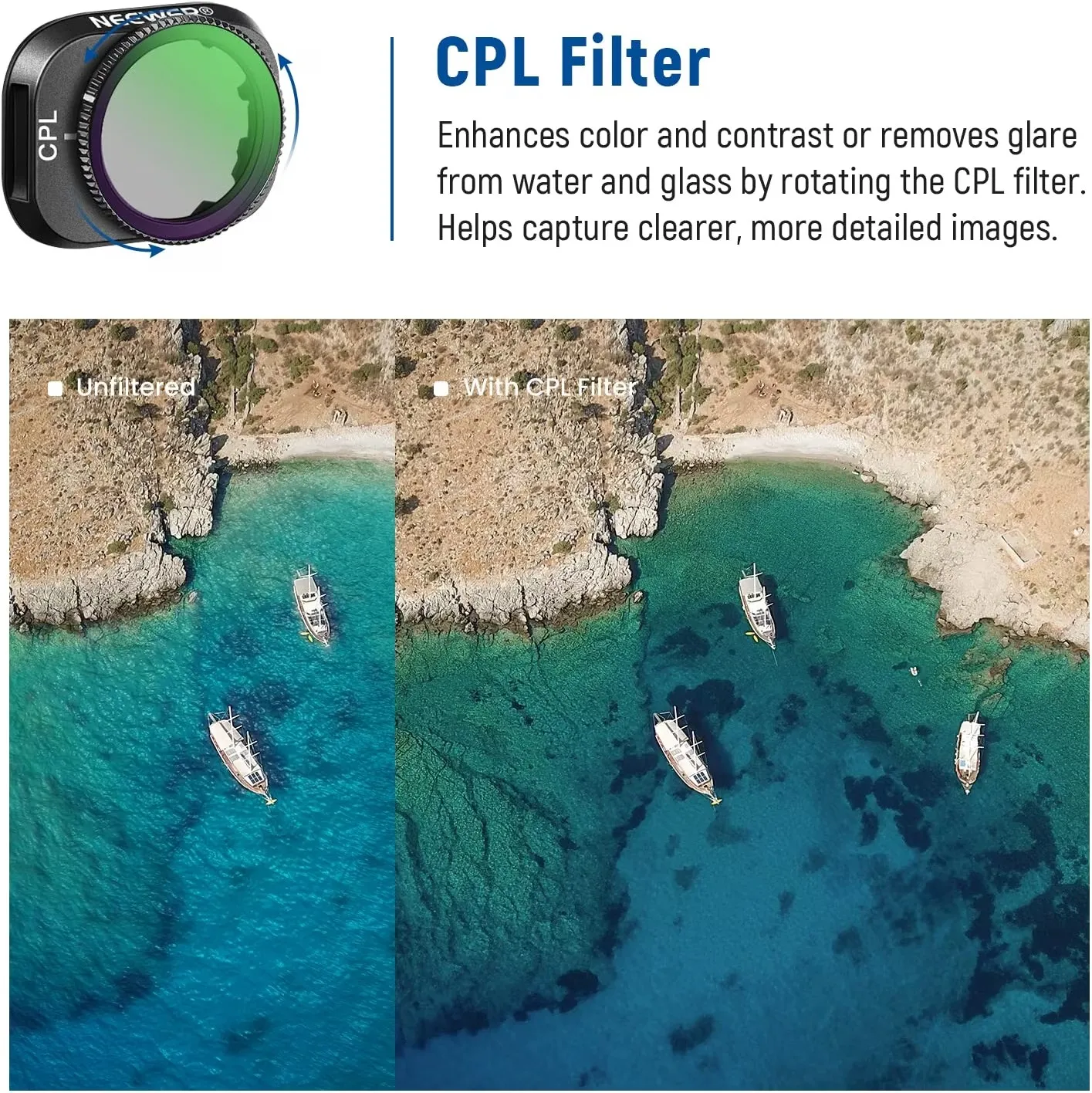 Imagem -05 - Neewer-neutral Density nd Filter Grupo Drone Lens Acessório Dji Mini Mini Pro Pack Cpl Nd8 Nd16 Nd32 Nd64 Nd128