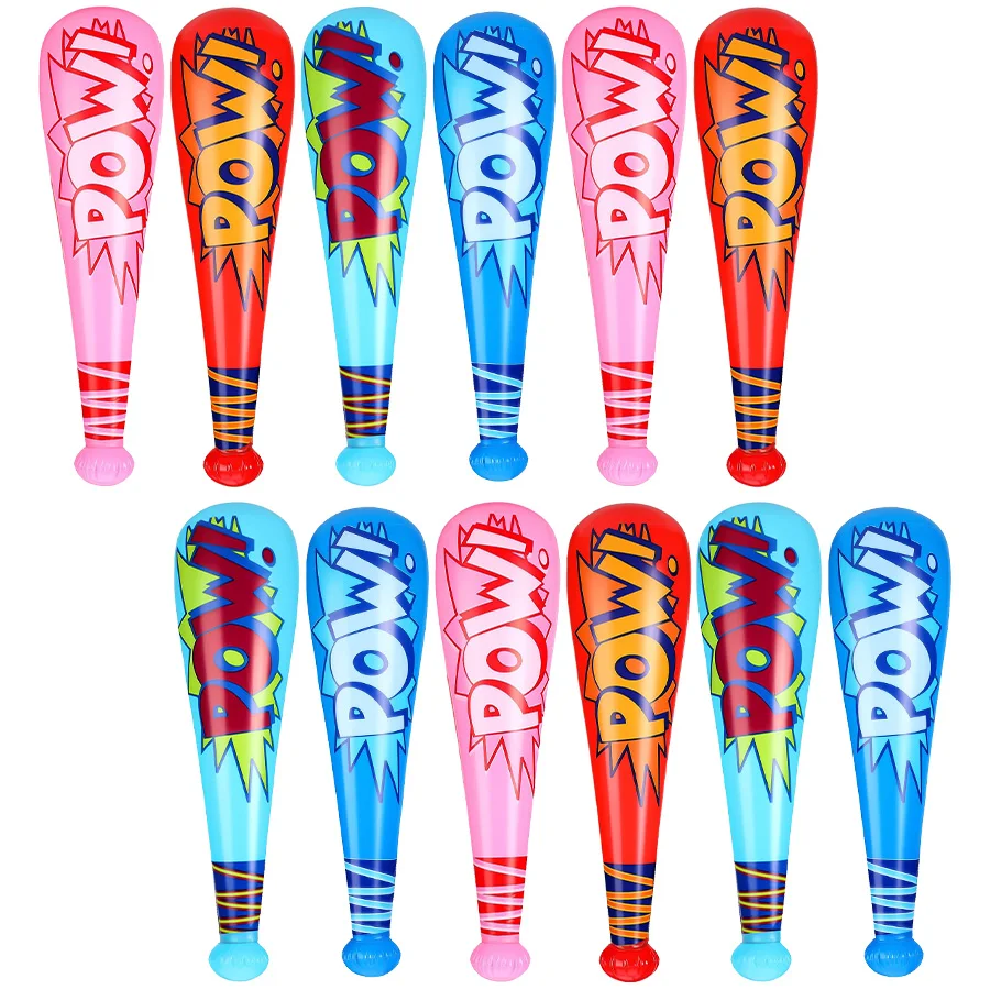 Battees de Baseball gonflables épaisses en PVC, 16 pièces, divertissement interactif et fournitures de fête pour torcer l'équipe