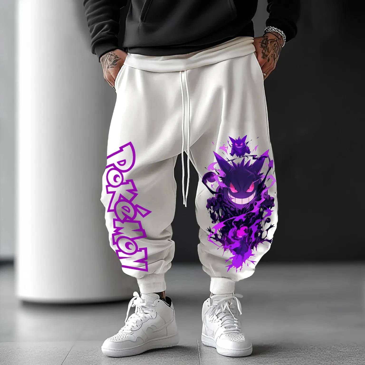 

Pokémon Animation 2025 Summer and Autumn New Joint Sweatpants Men and Women American Loose Street Hip Hop Pure Cotton Trousers