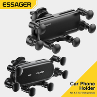 Essager 6 Points Solid Fold Car Phone Holder Gravity Car Holder For Phone In Car Air Vent Clip Mount Universal Smartphone Holder