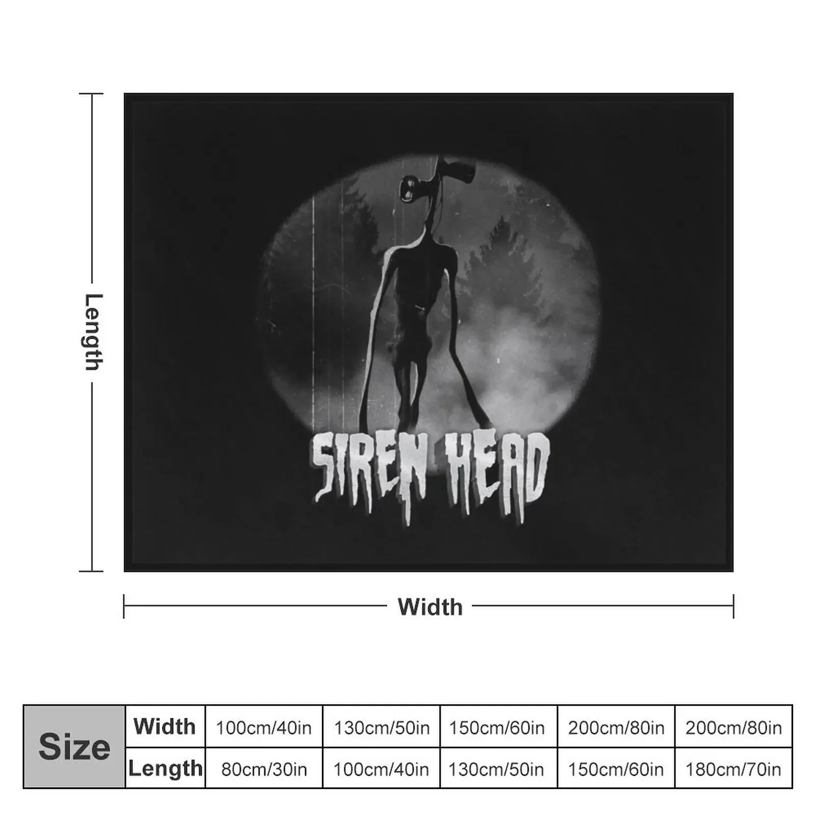 Scary Siren Head vintage meme Throw Blanket Thin Blankets For Bed Blankets