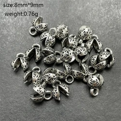 Tibetan Silver Series End Clip Small Pendant Making Bracelets Necklaces Earrings Buckle Connectors Jewelry Accessories Wholesale