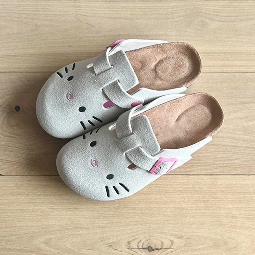 

Новые женские мюли Hello Kitty Birkenstock 2026 года – милые мультяшные модные сабо с мягкой пробковой стелькой, повседневные шлепанцы для женщин