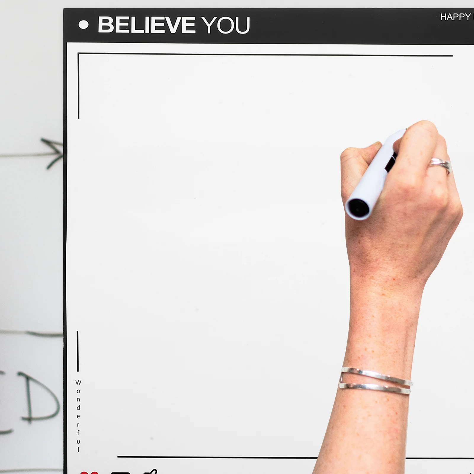 1 ورقة سبورة بيضاء مغناطيسية كبيرة تخطيط مذكرة الثلاجة جدول تذكير رسالة المجلس قابلة لإعادة الاستخدام لوحة كتابة المطبخ #6