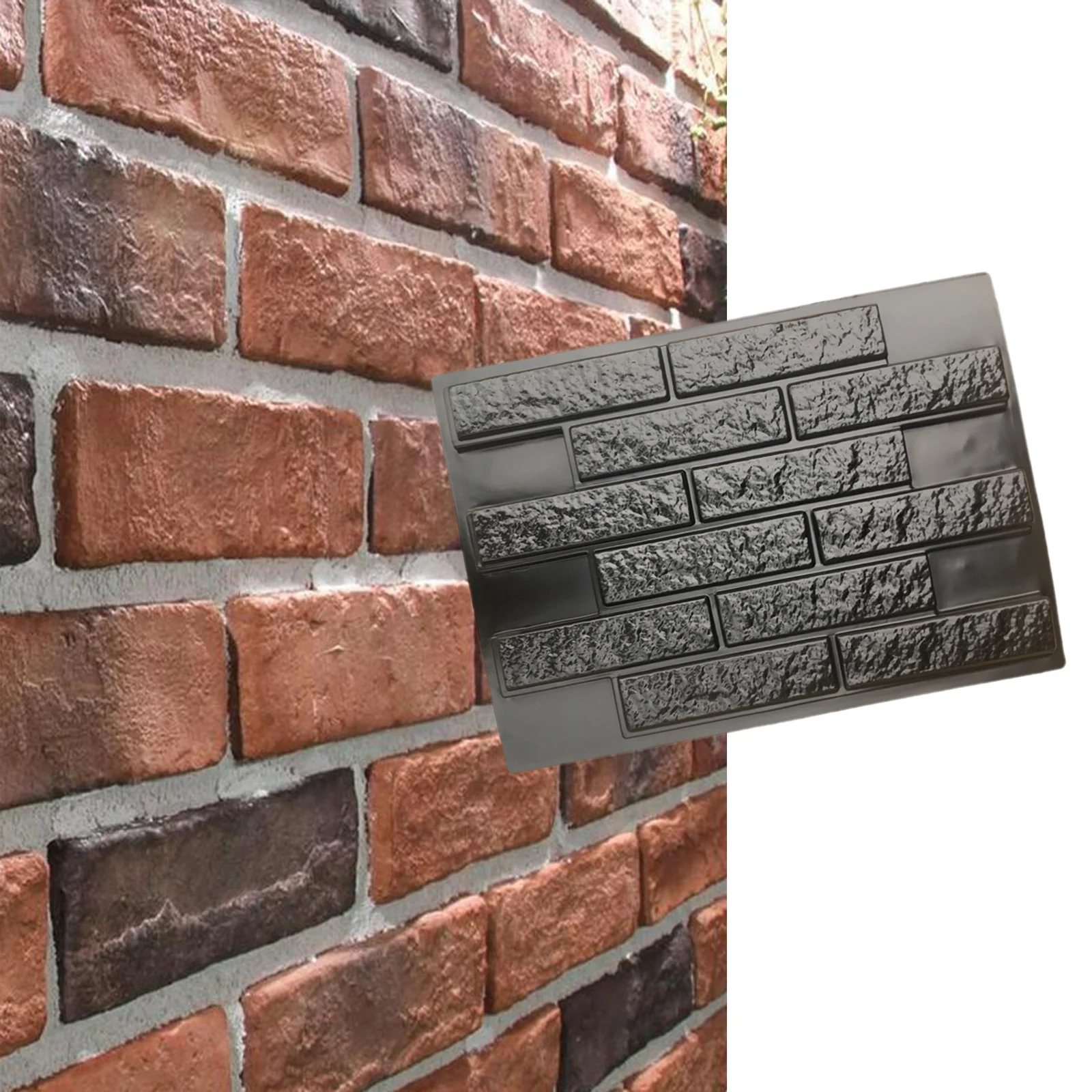 Vertical Concrete Stamps Tiles Bricks Garden House Wall Stone Tiles