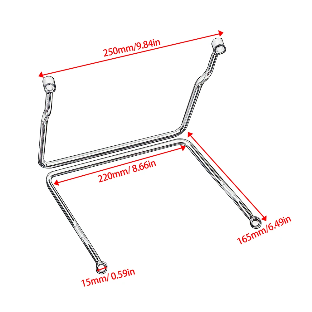 دراجة نارية السرج دعم بار ، أسود ، كروم ، قوس الحرس السكك الحديدية ، العالمي الأمتعة صالح لياماها ، هوندا ، هارلي ، 25 سنتيمتر ، 2 قطعة