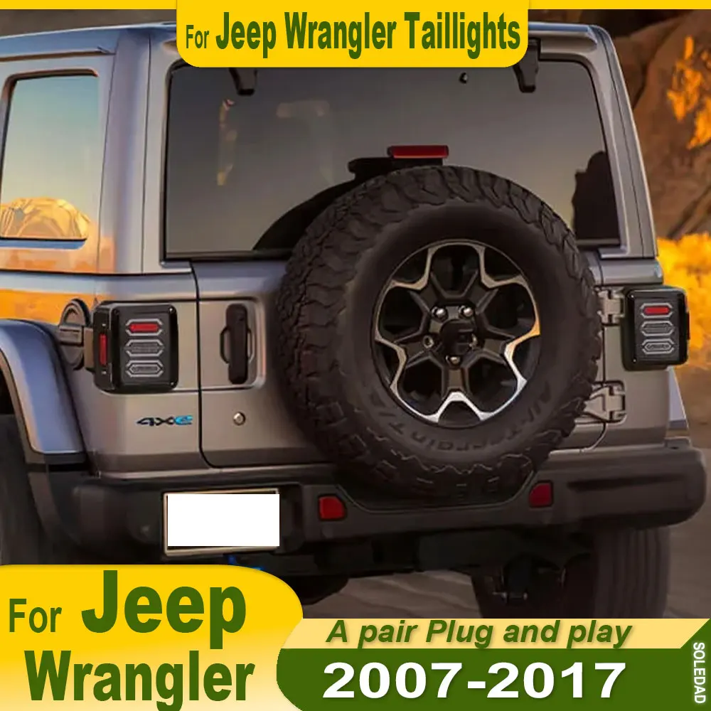 

Автомобильный задний фонарь для Jeep JEEP Wrangler JK 2007-2017 задний фонарь в сборе, модифицированные светодиодные ходовые огни, стоп-сигналы, указатели поворота