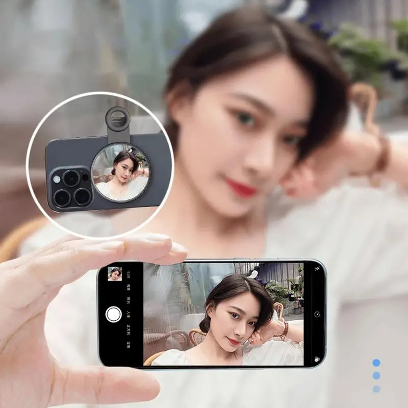 Selfie Monitor Phone Mounted Clip On Looking Glass Phone High Definition Selfie Screen Smartphone Vlog Accessories For Back