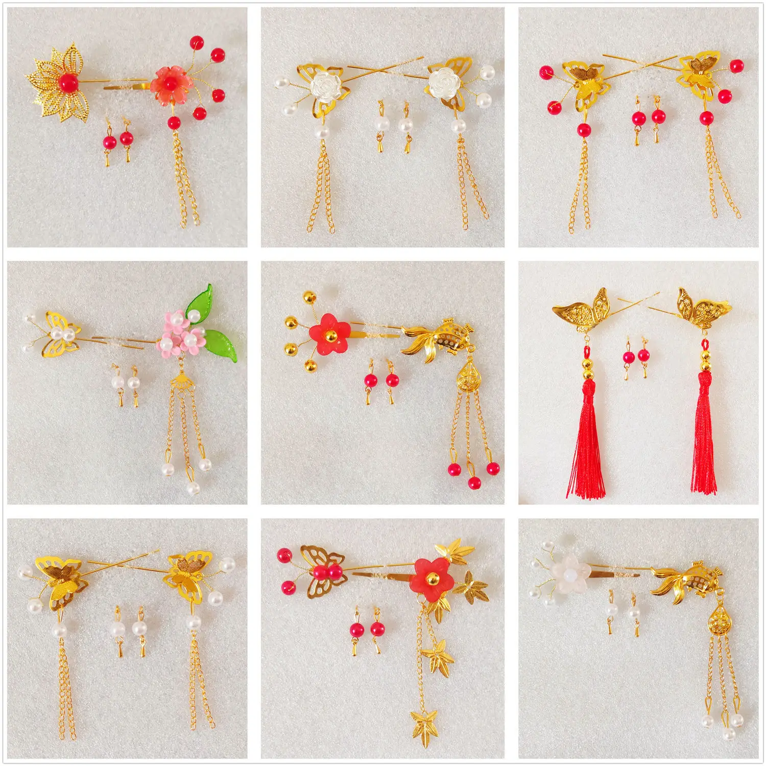 

Ancient Costume Doll Headdress Ancient Doll Headwear Jewelry Hairpin Hairpin Step Shaking Jewelry 30cm Dolls Accessories LE061
