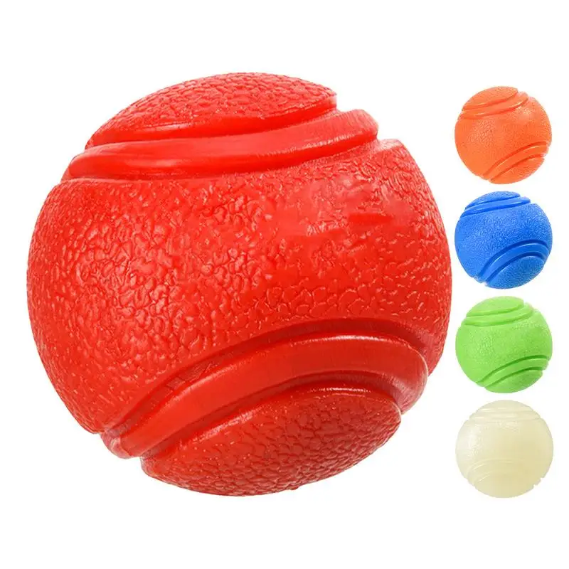 Interactive Dog Chew Ball Rubber Dog Balls Bouncy Puppy Pet Solid Hard Play Ball Fun Fetch Chew Teeth Cleaning Snack Ball Toys