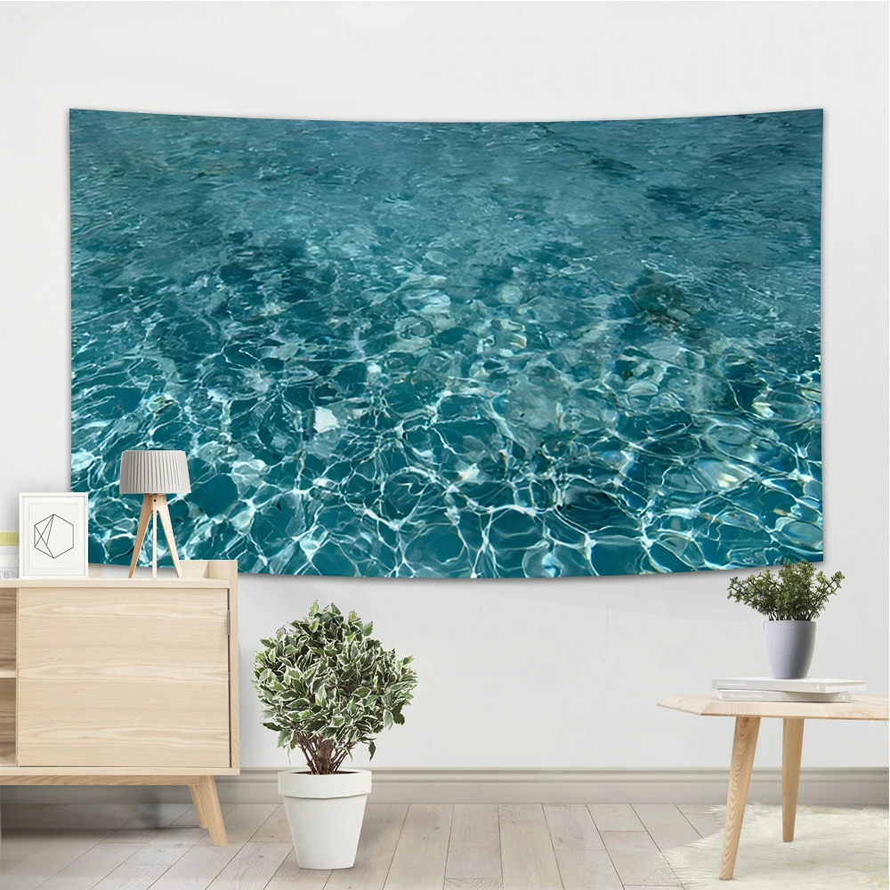 

90x150cm Sparkling Beach Landscape Tapestry Wall Hanging Bohemian Printed Tapestry Home Living Room Bedroom Decoration Banners