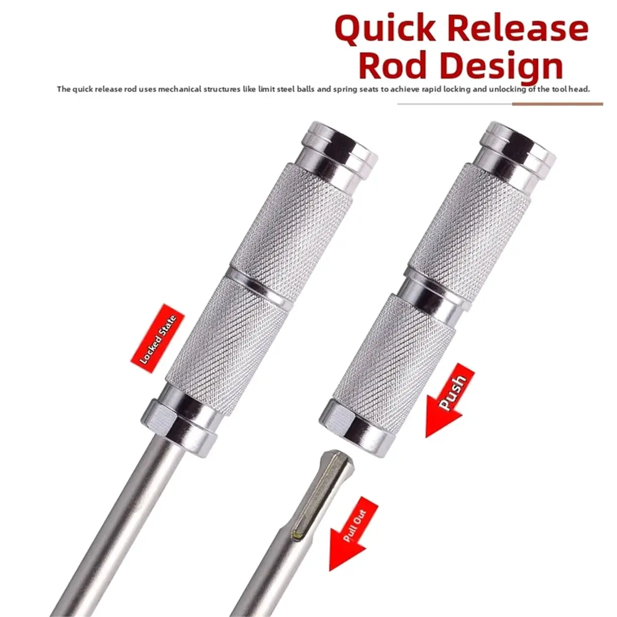 

Двухсторонний удлинитель с круглым хвостовиком для SDS PLUS, быстросъемный адаптер для перфоратора