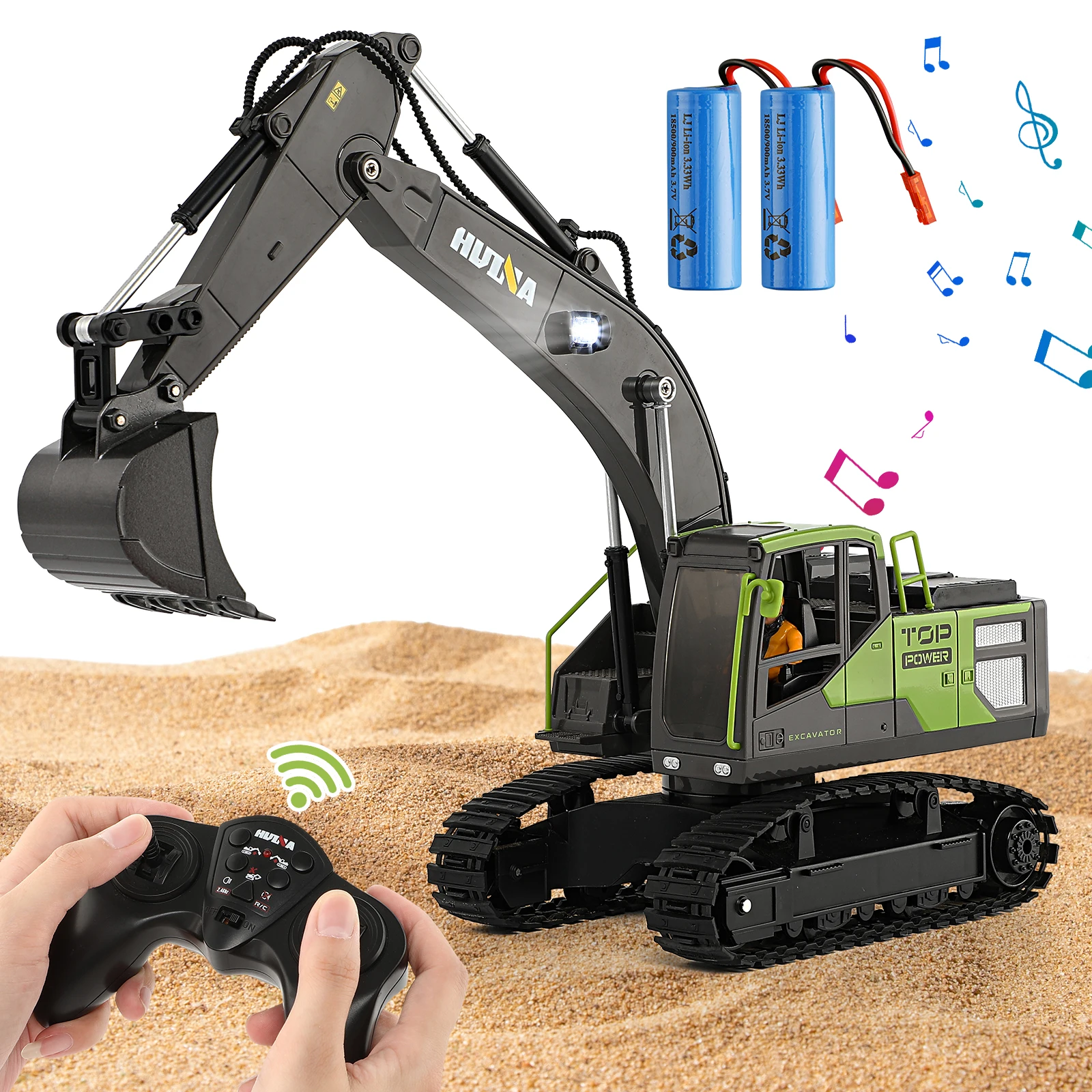 Remote Control Excavator Dump Truck Crawler 9CH 2.4Ghz RC Model Car Toy Alloy Simulation Construction Vehicle Gift 11 Channels