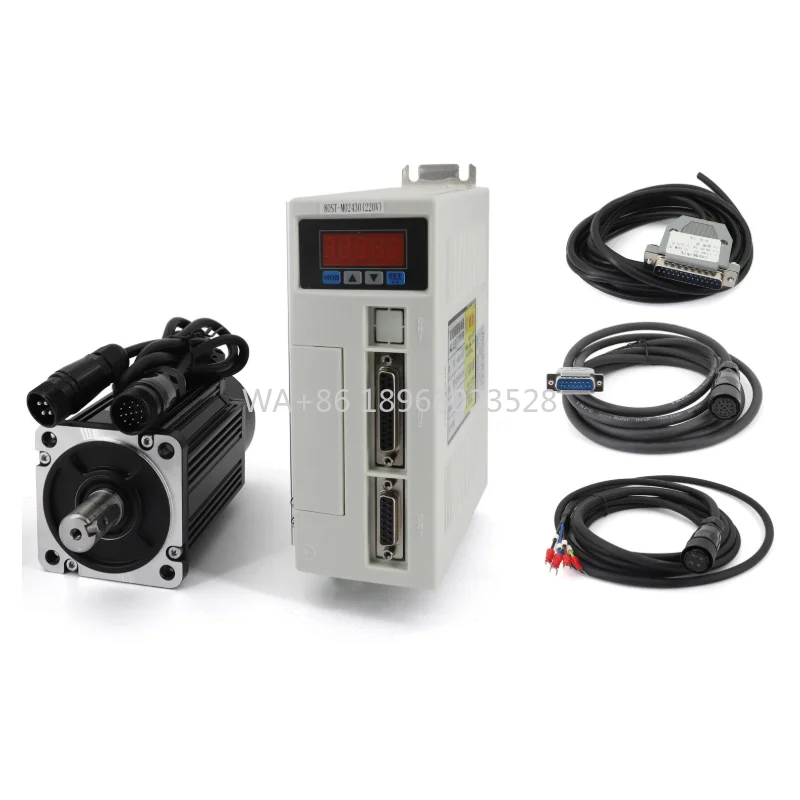 

0.75KW 2.39N.M.AC Servo Motor 750W 80ST-M02430 Set with White Drive AASD-15A for Racing Simulator SFX150/SFX100/other Rig