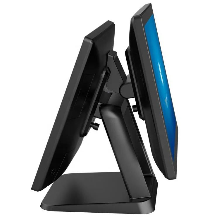 Yingdi S330 نظام POS ذو وجهين مع شاشة لمس 15 بوصة 80 مم طابعة حرارية 2G/4G ذاكرة Windows OS لمتاجر الملابس