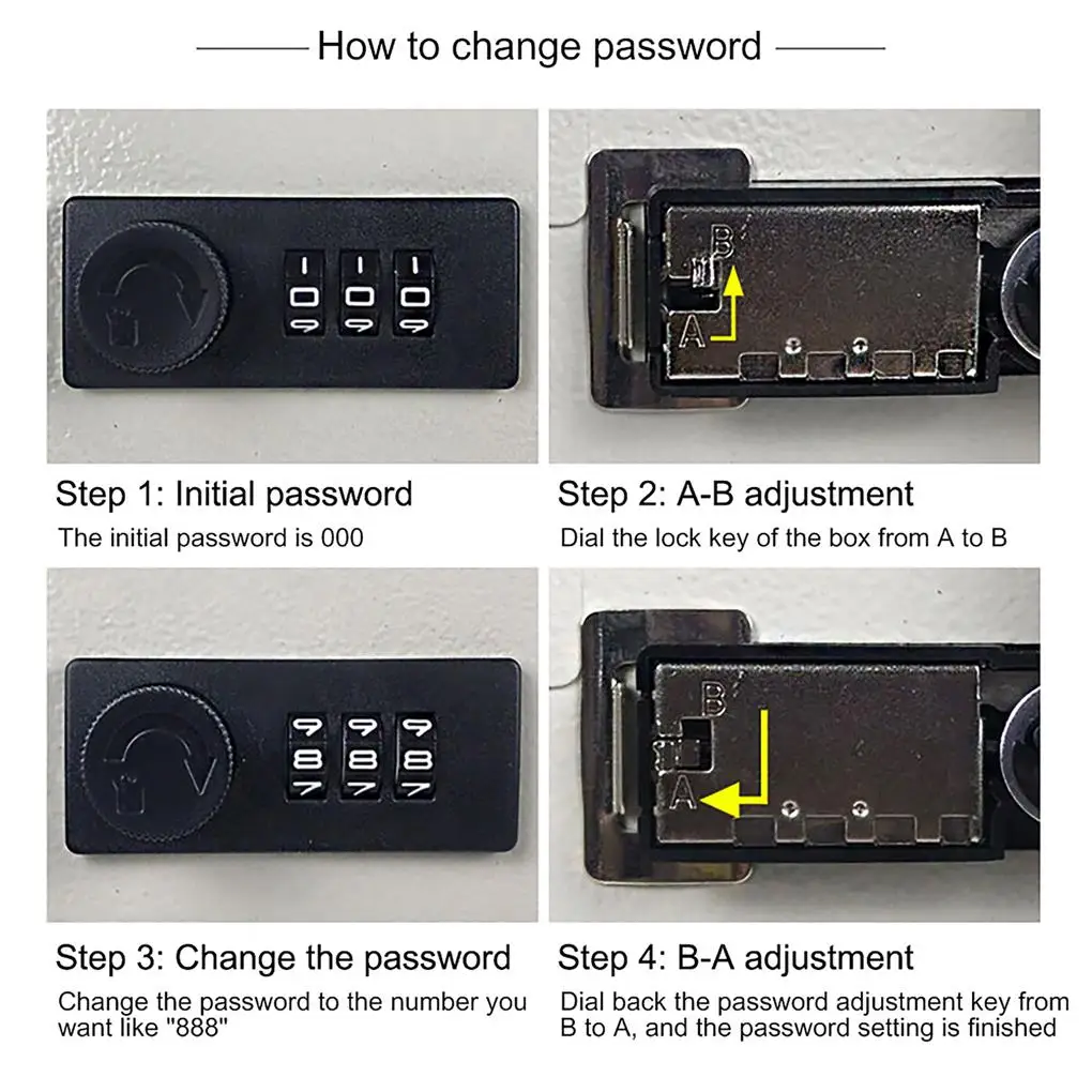 Key Cabinet Safety Boxes, Lock Box, Chaves Recipientes Com Design De Senha