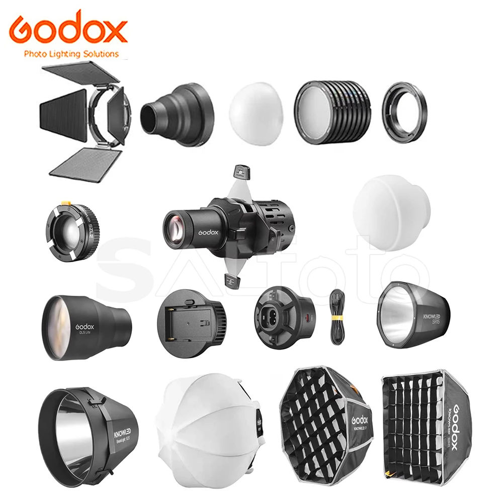 

Godox MS60Bi MS60R RS60Bi RS60R Accessory Parallel Beam Booster Projection Reflector Softbox Zoom Lens Magnetic Kit PowerAdapter