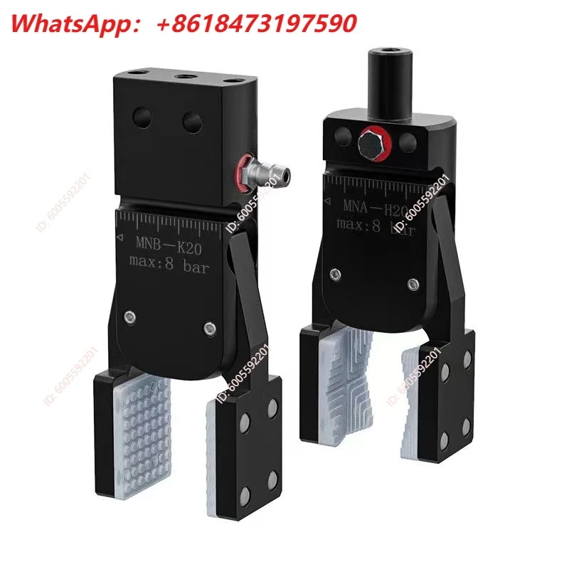 With Sensor Flat Patch and Wide Open Grab Air Cylinder Robotic Pneumatic Mini Robot Gripper Clamp