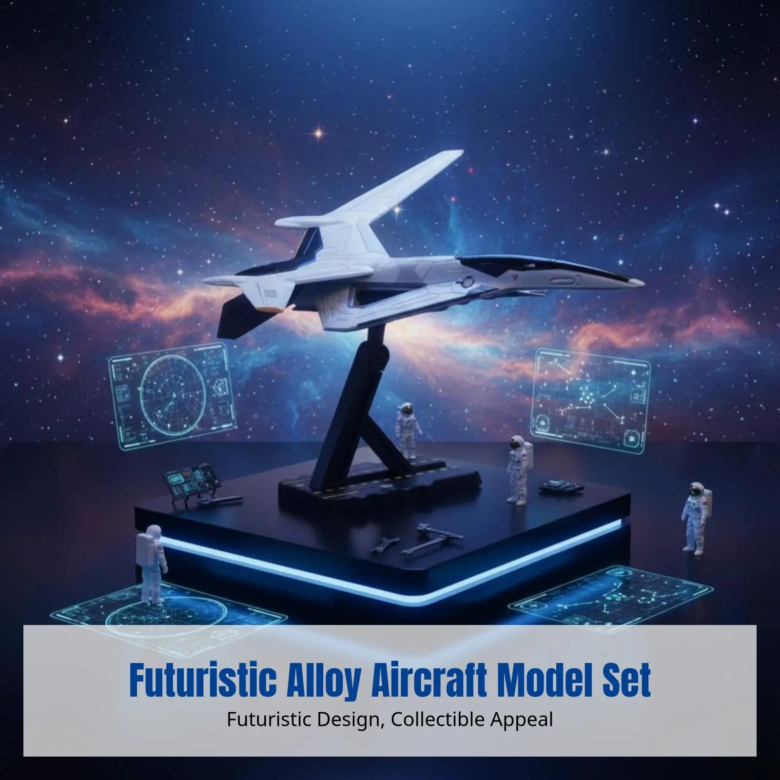 

Strategic Space Transport Alloy Model Set, Fighter Jet, Futuristic Battleship, Manual Control, Display Decor for Teens