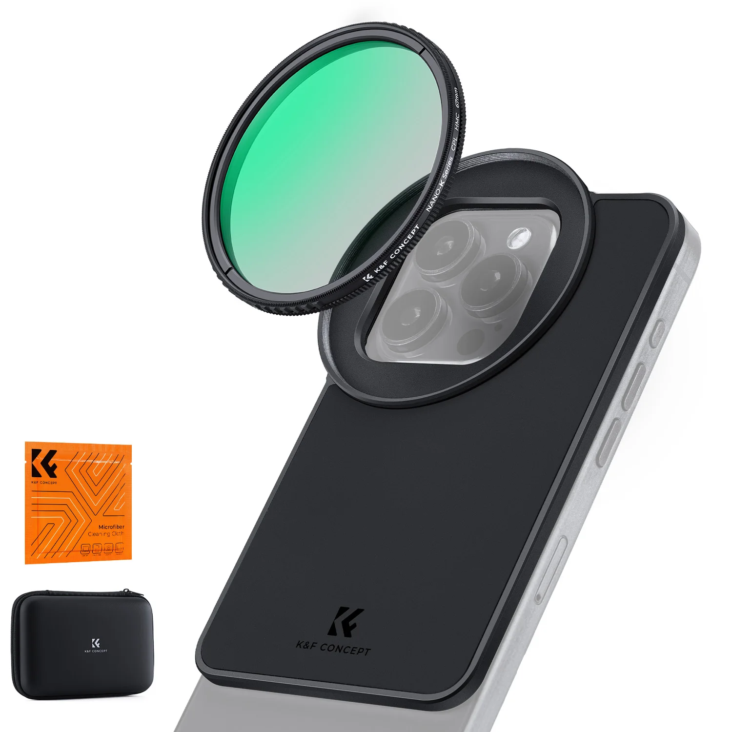 K & F Concept 67mm Filtro de teléfono 6,1 6,7 pulgadas para iPhone MagSafe ND2 ND32 ND Filtro Adaptador de filtro CPL para iPhone 14 15 16