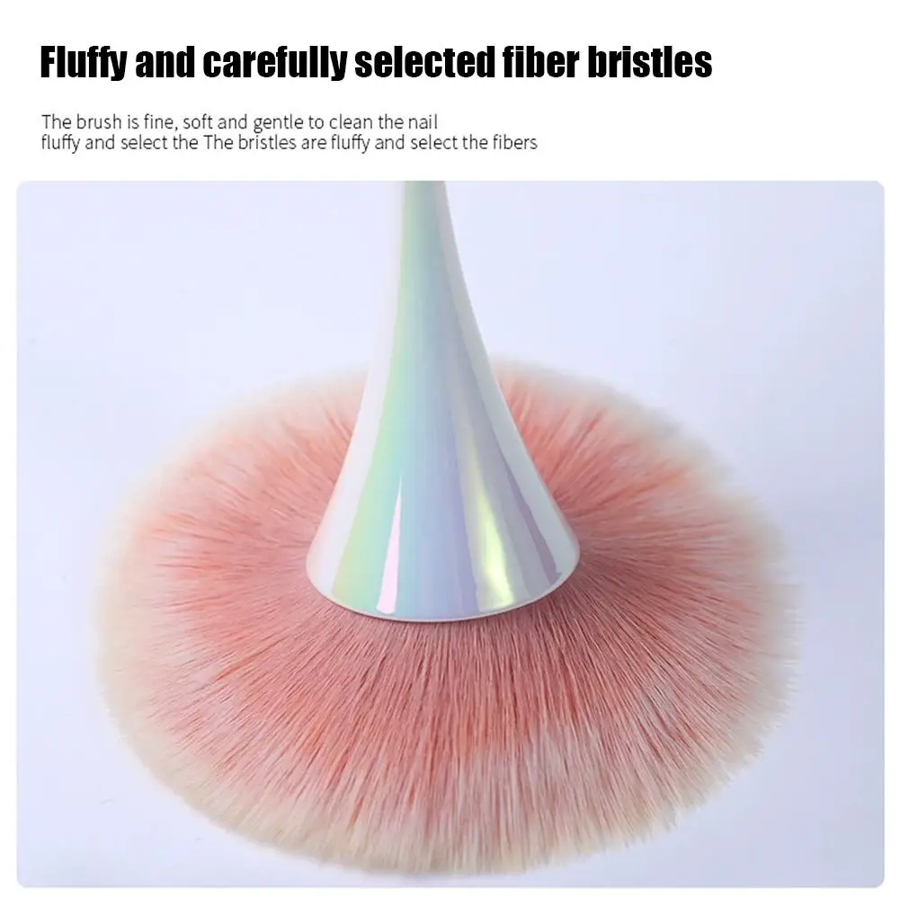2 pz/lotto pulizia della polvere spazzola per unghie manicure spazzola per nail art testa grande fiore polvere fard salone trucco bellezza accessori per unghie strumento