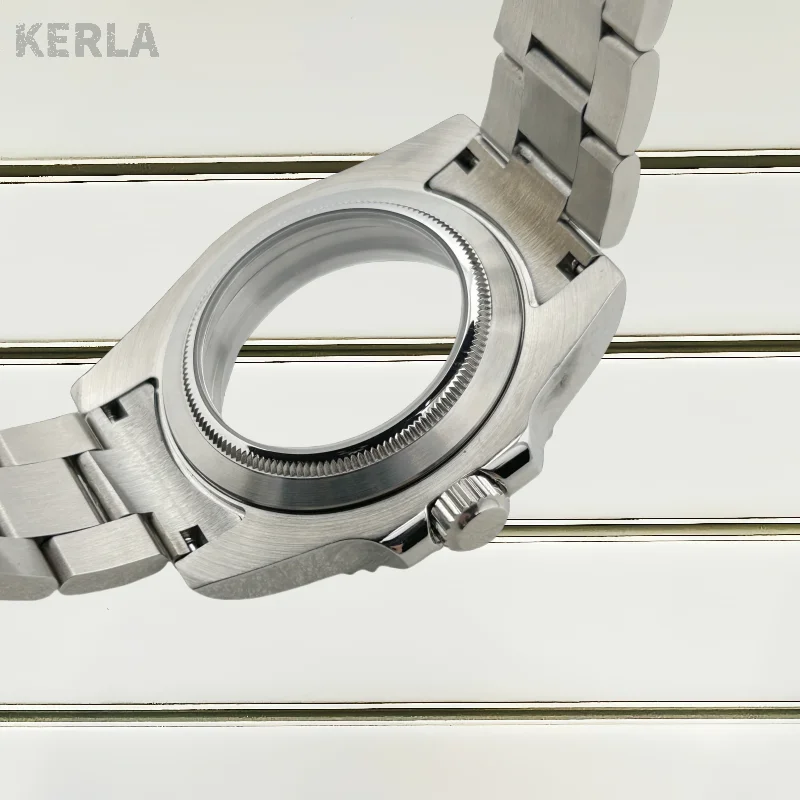 Silbernes 40-mm-Saphirglasgehäuse, Modifikationszubehör für Seko Yacht-Master Submarine NH70/38/35 Uhrwerk, Keramikring – Detail 6
