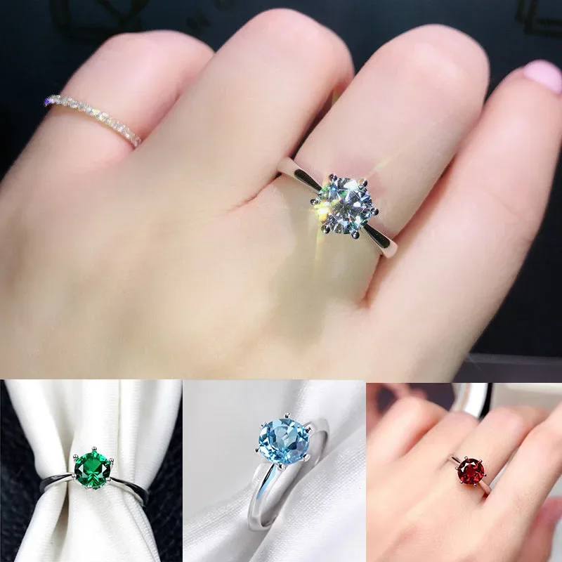 Fashion Zircon Engagement Ring Lady Engagement Jewelry Girl couples wedding ring jewelry gifts