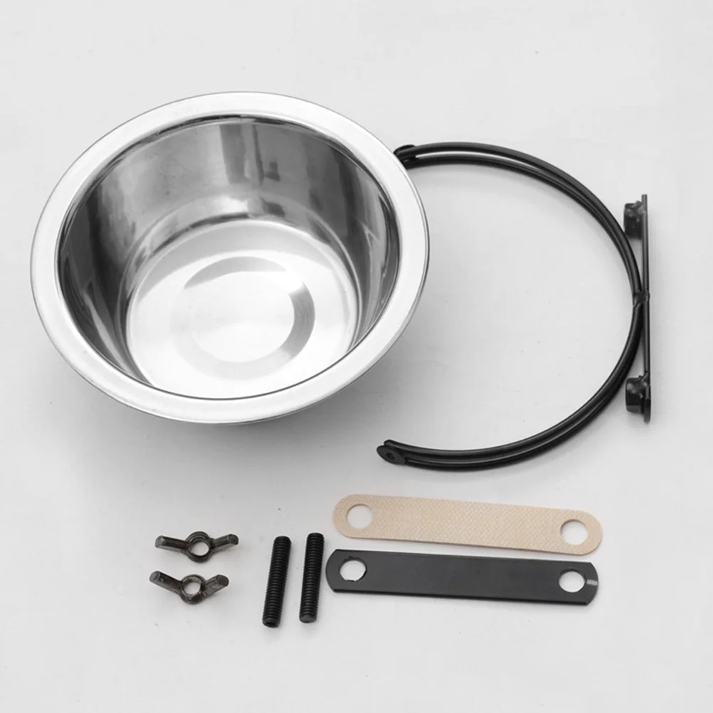 

1pc Stainless Steel Dog Bowl Set 250Ml S M Food Water Feeder Hanging Kennel Cup For Cats Birds Coop Cup Dishwasher Safe