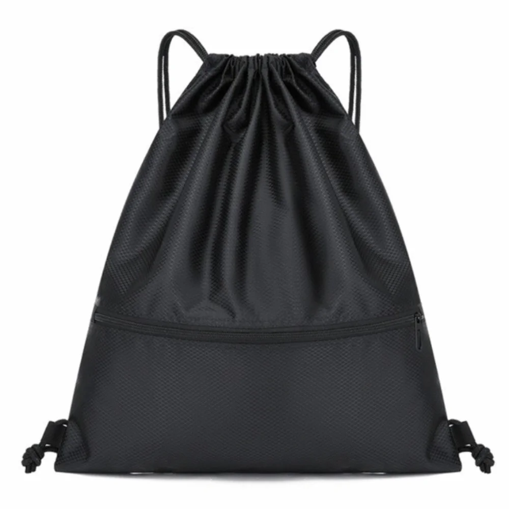 

New Lightweight Drawstring Backpack Large Capacity Black Fitness Backpack Oxford Sports Backpack Men And Women