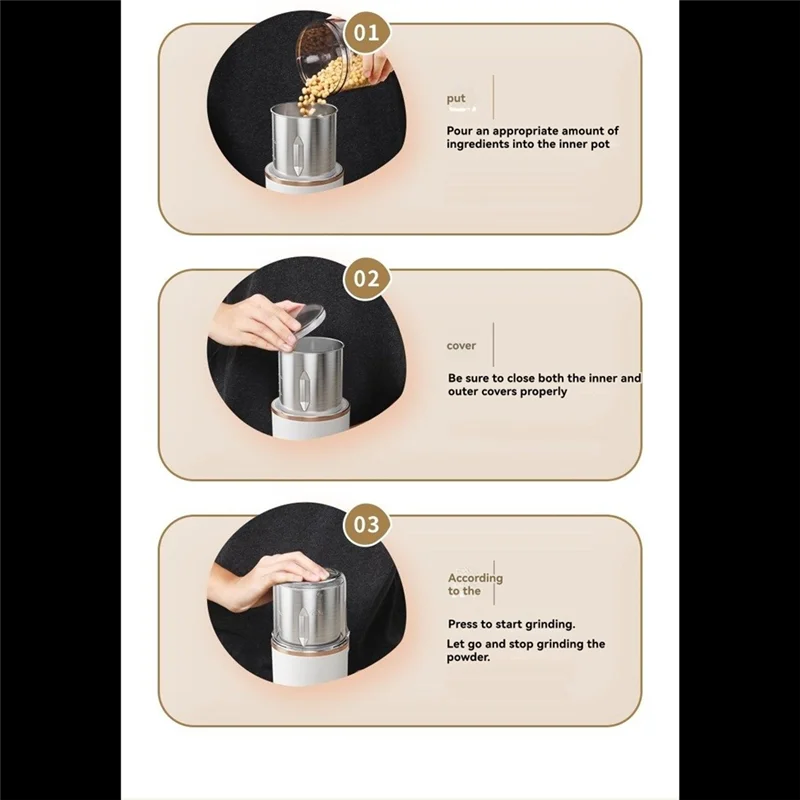 UNCL 전기 커피 그라인더 커피 및 향신료 그라인더 허브 땅콩 곡물 콩 EU 플러그 용 전기 스테인레스 스틸 그라인더