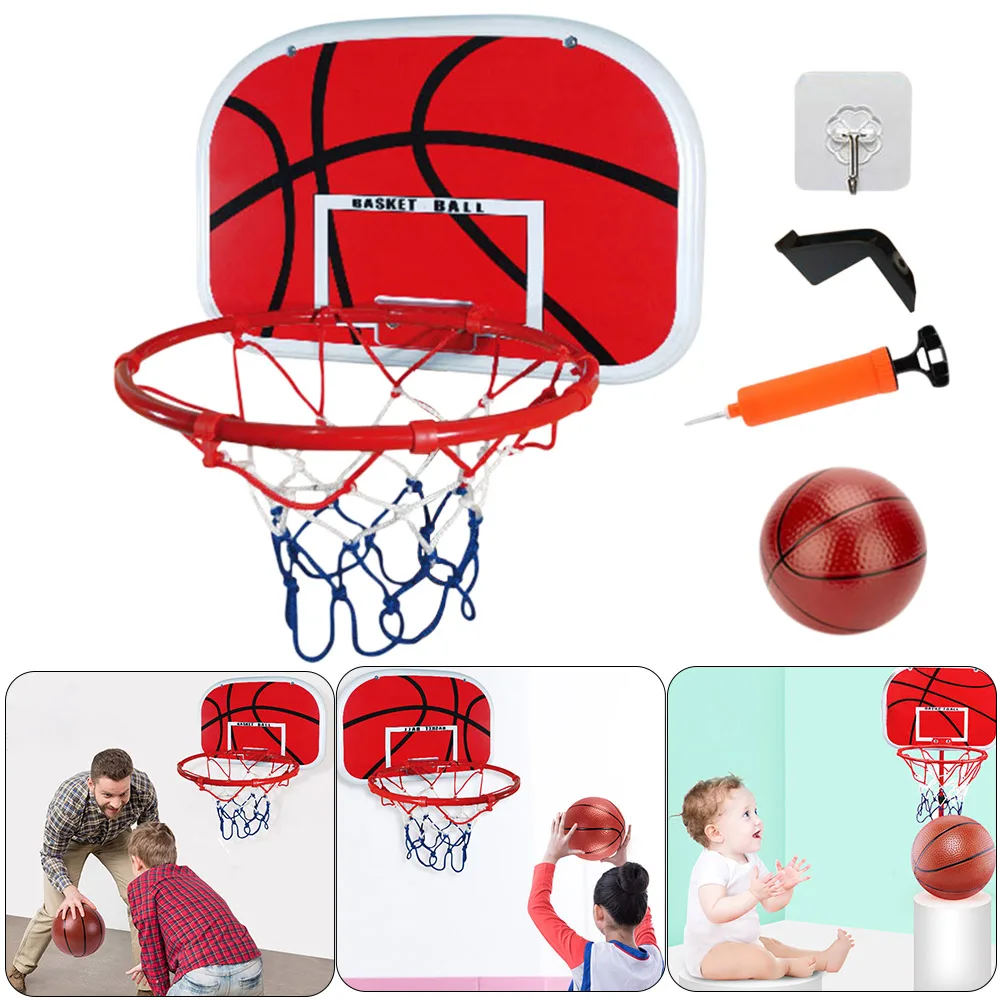 Mini panier de basket-ball avec balle et pompe, panier de basket-ball Portable suspendu, ensemble de jeu d'intérieur et d'extérieur pour enfants