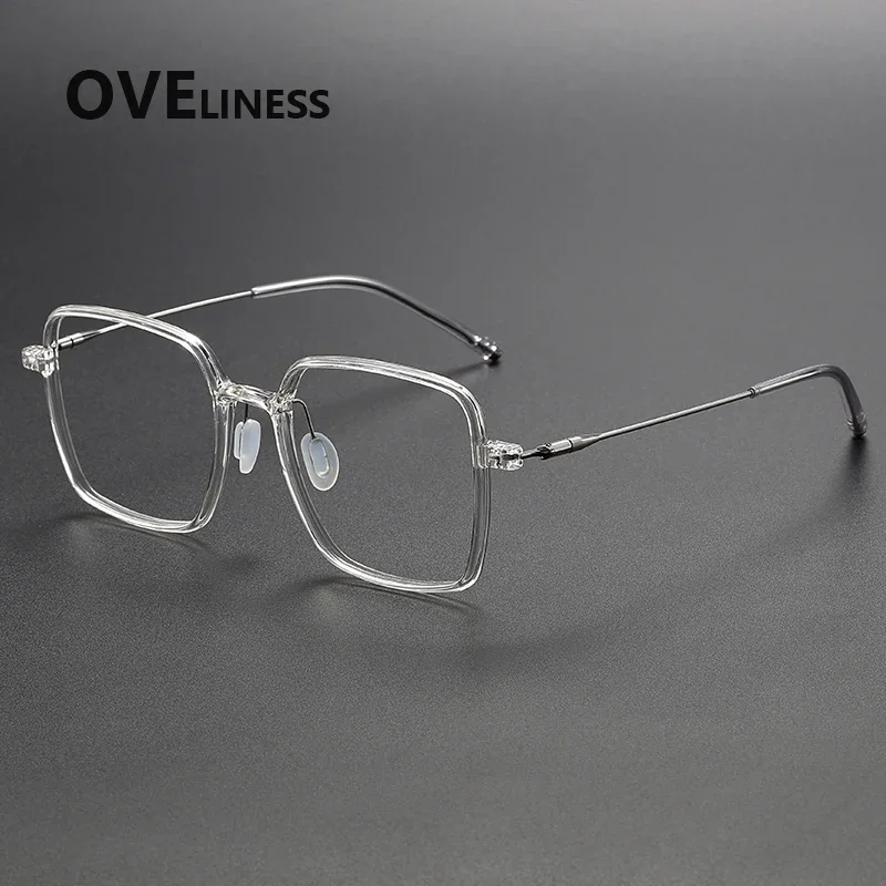2026 إطار نظارات من مادة التيتانيوم للرجال إطار نظارات مربع للنساء نظارات يابانية خفيفة للغاية