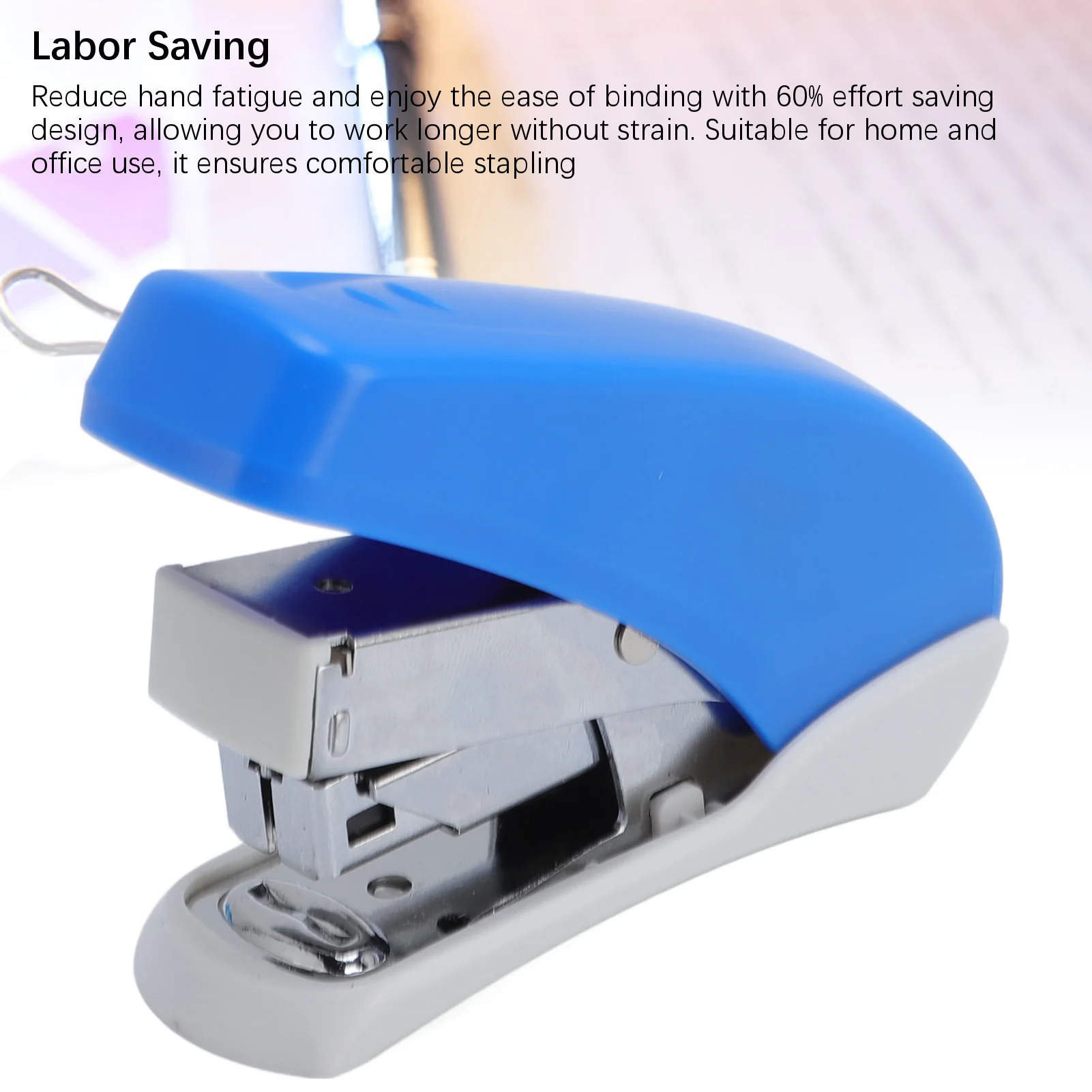 Small Stapler Compact with Remover Labor Saving Paper Stapler Compatible with 24/6 26/6 Staple 20 Sheets Capacity for Office