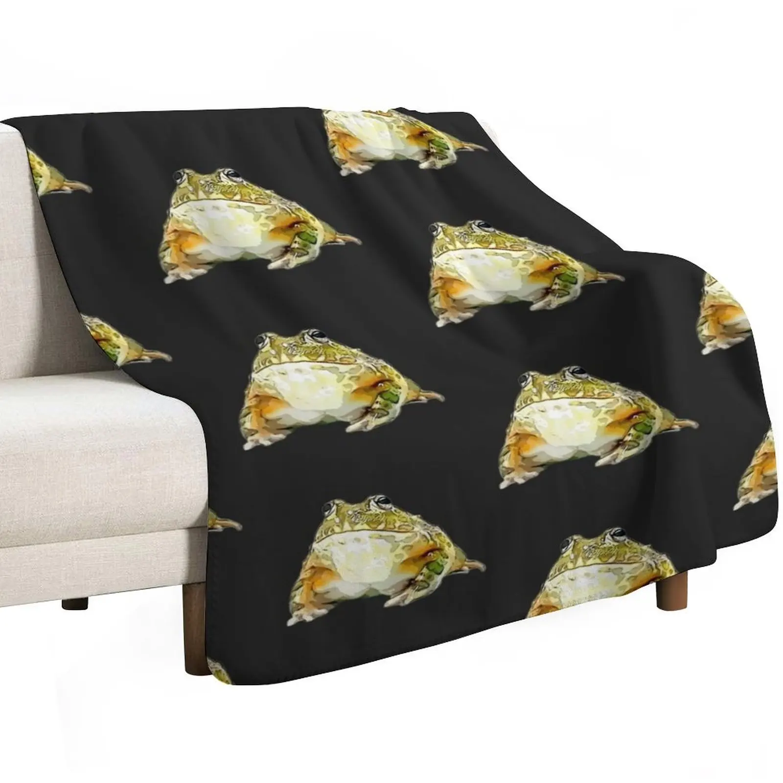 Bullfrog Croak Frog Funny Cute Angry Throw Blanket Blankets For Sofas Sleeping Bag anime wednesday Camping Single Blankets