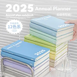 Planwith 2025 Agenda Planner Simple Notepad 90 Sheets/Book Daily Plan Commuting Check-in Notebook Portable Efficiency Handbook