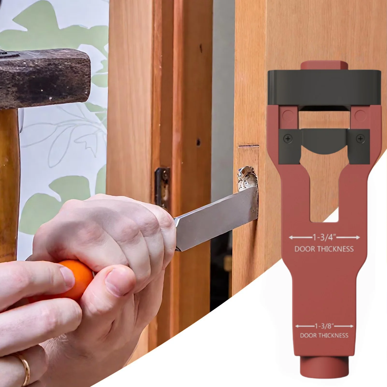 Latch Mortise Tool Door Latch Installation Kit for 1-3/8’ or 1-3/4’ Thick Wooden Door Latch Tool Professional Installation