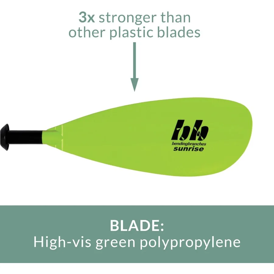 مجداف كاياك من زجاج شروق الشمس مكون من قطعتين من SnapButton لرحلات اليوم الترفيهية