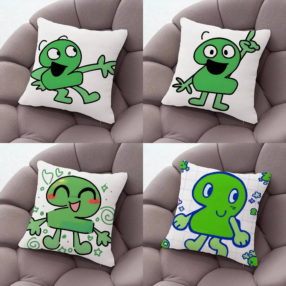 

B-Battle For Dream Island two Pillow Case Silky Short Plush With Invisible Zipper Dustproof Sofa Cushion Cover For Home Decor