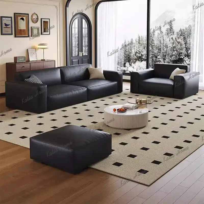 FG Italian Oversized Living Room Sofas Three Seater Luxury Lazy Living Room Sofas Lounge Single Soft Schlafsofa Bett Furniture H